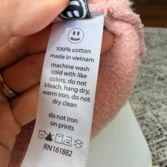 Drew House Deconstructed Mascot Hoodie Pink Unisex Size L F50 - Picture 9 of 9